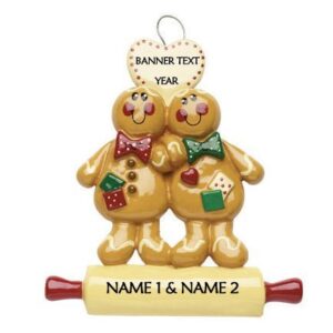 Gingerbread Couple Personalised Christmas Ornament