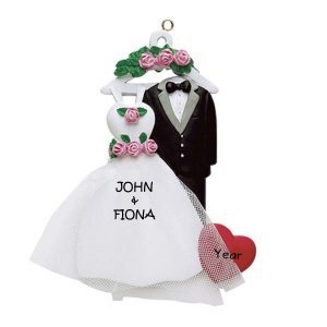 Wedding Attire Personalised Christmas Ornament