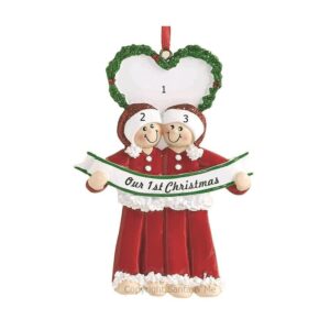 Our First Christmas Male Personalised Christmas Ornament