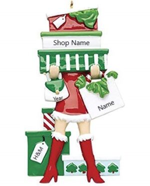 Born To Shop Personalised Christmas Ornament