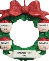 Button Wreath 4 Personalised Christmas Ornament