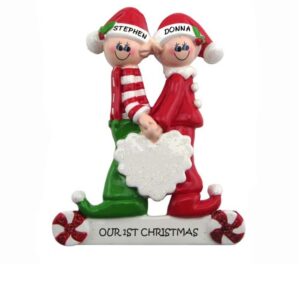 Elf couple ornament