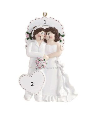 Female Married Couple Personalised Christmas Ornament