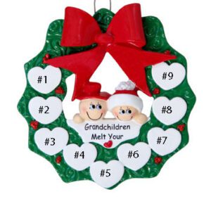 Snow Grandparents Personalised Christmas Ornament