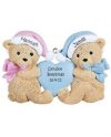 Twin Bears Boy/Girl Personalised Christmas Ornament