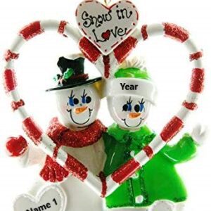 Candy Cane Love Personalised Christmas Ornaments