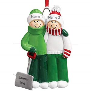 Personalised Snow Shovel Couple Christmas Ornament