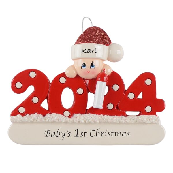 2024 Baby - Red Personalised Christmas Ornament