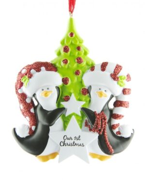 Penguin Christmas Personalised Christmas Ornament