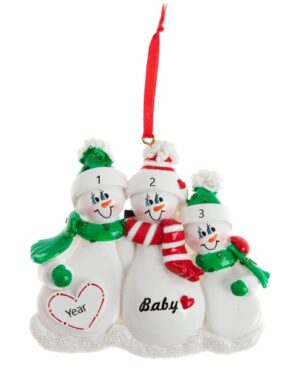 Expecting Family 3 Personalised Christmas Ornament