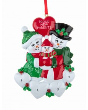 New Parents Personalised Christmas Ornament