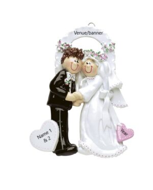 Wedding Chapel Personalised Christmas Ornament