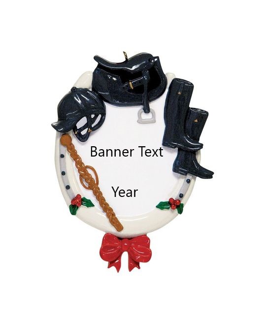 English Horseshoe Personalised Christmas Ornament