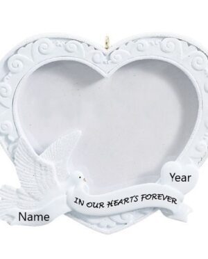 In Our Hearts Photo Frame Personalised Christmas Ornament