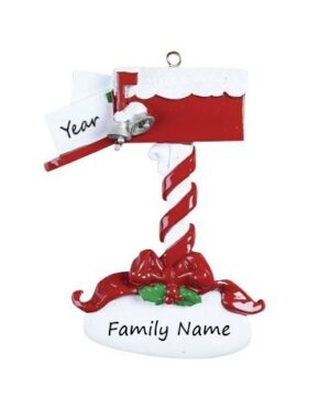 White Mantle 3 Personalised Christmas Ornament