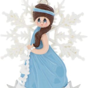Snow princess brown Personalised Ornament