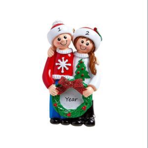 Christmas Jumper Couple Personalised Christmas Ornament