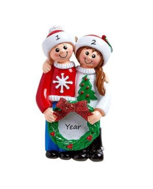 Christmas Jumper Couple Personalised Christmas Ornament