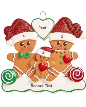 Gingerbread New Parents Personalised Christmas Ornament