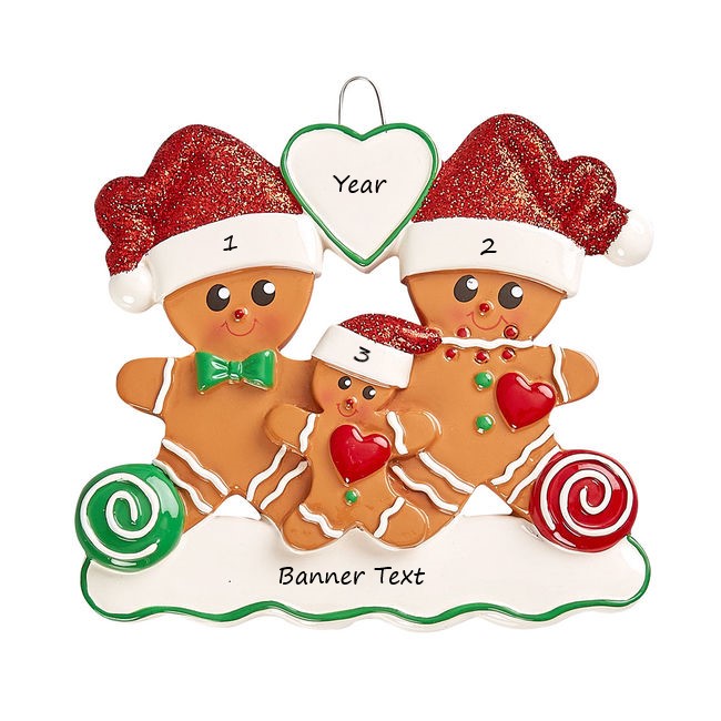 Gingerbread New Parents Personalised Christmas Ornament