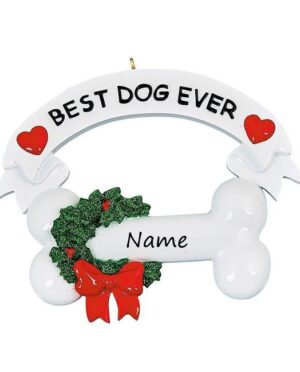 Best Dog Ever Personalised Christmas Ornament