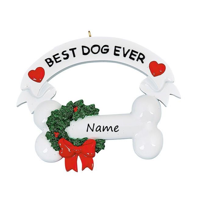 Best Dog Ever Personalised Christmas Ornament