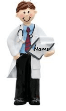 Doctor Man Personalised Christmas Ornament