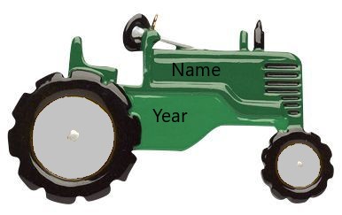 Tractor Toy Green Personalised Christmas Ornament