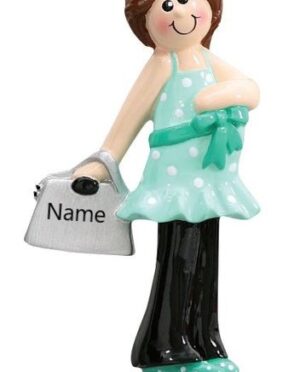 Pregnant Personalised Christmas Ornament