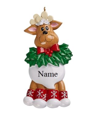 Christmas deer personalised ornament