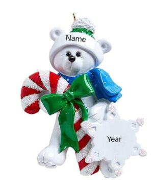 Candy Cane Polar Bear