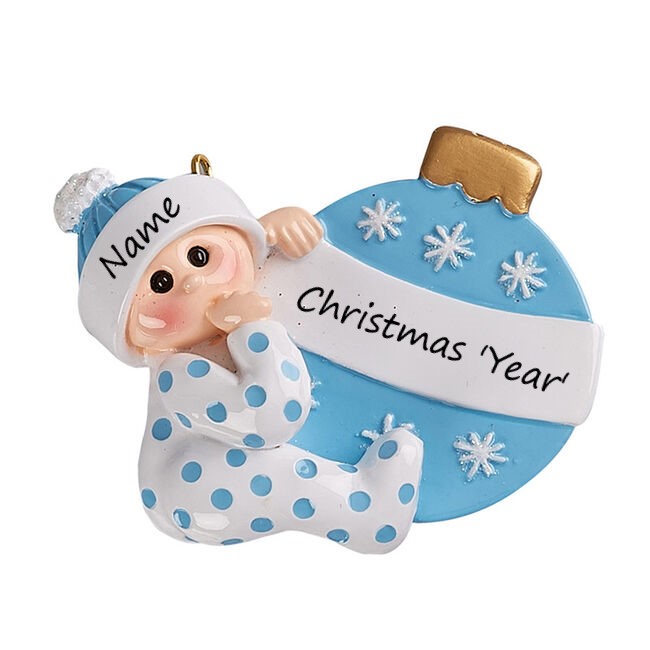 Baby with ornament Blue