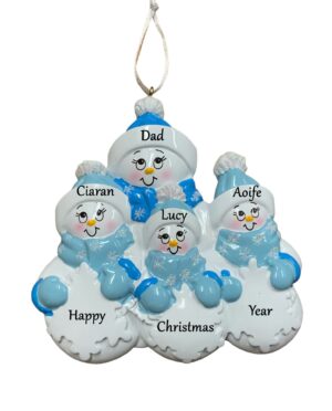 Single parent with children personalised ornament