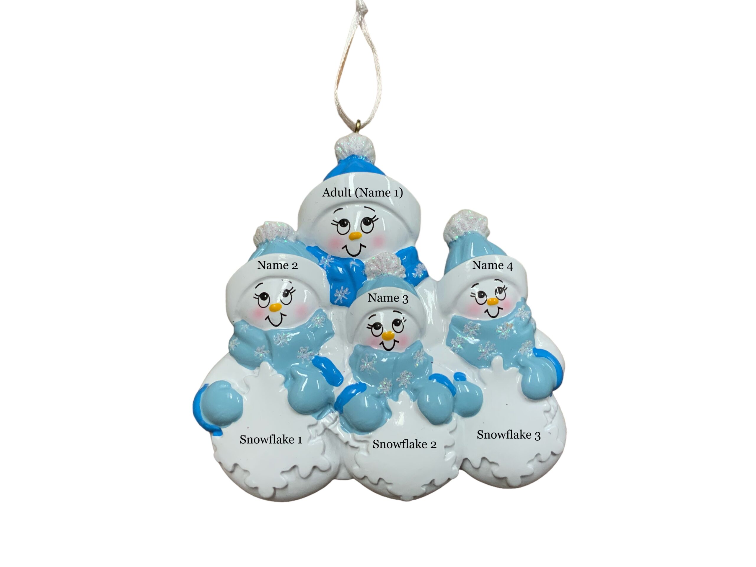 Single parent with children personalised ornament