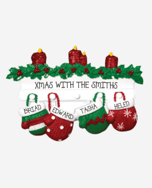 Red & Green Mitt Family 4