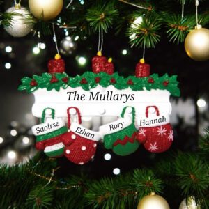 Personalised Christmas decoration with 4 names,