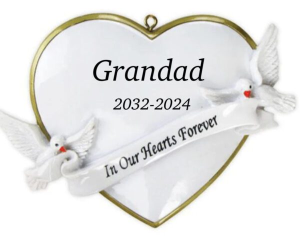 Memorial Christmas ornament personalised Ireland