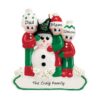Making a Snowman 3 Personalised Christmas Ornament